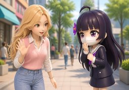 처음에 못 알아봤어요.のイラスト