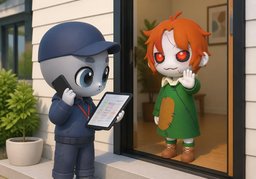 ~에 방문 가능하세요?のイラスト