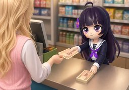 ~원권으로 주세요.のイラスト