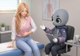 간헐적으로 아파요.のイラスト