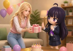 ~ 받고 싶지 않아요.のイラスト