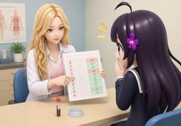 ~ 검사 결과가 있어요.のイラスト