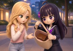 ~안에 뭐가 들어 있었어요?のイラスト
