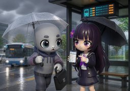 태풍 오면 ~ 막힐 수 있어요.のイラスト