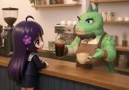 ~와 ~ 비교하면 ~입니다.のイラスト