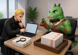 검토와 승인 절차는 ~인가요?のイラスト