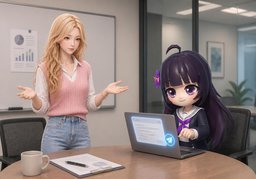 자료는 ~로 보내 드릴게요.のイラスト