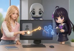 ~에게 결재 권한을 위임해 주세요.のイラスト
