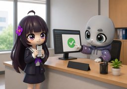 승인되었습니다.のイラスト