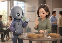 ~ 동의하기 어려워요.のイラスト