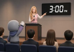 질의응답 시간은 ~로 할게요.のイラスト