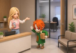 ~님은 ~에 돌아올 예정입니다.のイラスト