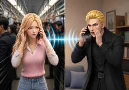 조금만 크게 말씀해 주시겠어요?のイラスト
