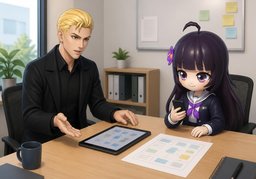 ~ 같이 할까요?のイラスト