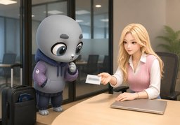부재 시 연락처는 ~입니다.のイラスト