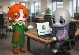 추가 자료는 ~에 올리겠습니다.のイラスト
