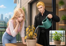 초기에는 ~로 보입니다.のイラスト