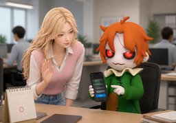 팀에 ~라고 알려 주세요.のイラスト