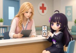비상 연락처는 ~이에요.のイラスト