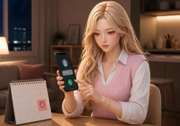 답장이 없으면 ~하겠습니다.のイラスト