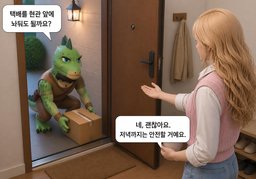 ~ 앞에 놔둬도 될까요?のイラスト