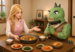 먼저 드세요.のイラスト