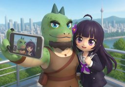 ~ 같이 찍을까요?のイラスト