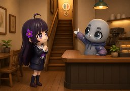 화장실은 ~에 있습니다.のイラスト