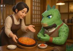 천천히 드세요.のイラスト