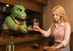 한 잔 더 하시겠어요?のイラスト