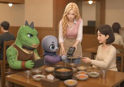 각자 계산하시겠어요?のイラスト