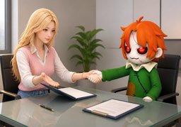 절충안으로 ~ 어때요?のイラスト