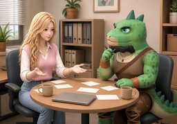 시간 배분은 ~로 할게요.のイラスト