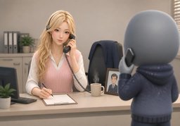 ~ 지금 자리에 없습니다.のイラスト