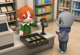 결제 ~ 알려 주세요.のイラスト