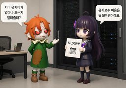 유지보수 비용은 ~예요.のイラスト