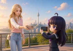 ~ 좀 찍어 주실래요?のイラスト