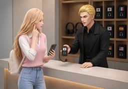 ~로 된 오디오 가이드 있어요?のイラスト