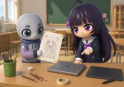 ~로 만들었어요?のイラスト