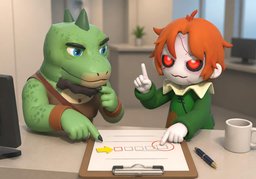 ~ 대문자로 쓰나요?のイラスト