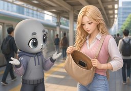~ 가방 안에 있어요.のイラスト