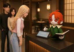 ~ 예약해 주실 수 있어요?のイラスト