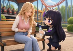 속이 울렁거려요.のイラスト
