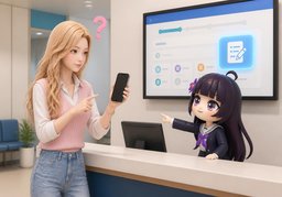 ~으로 신청할 수 있나요?のイラスト