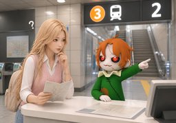 어디서 타요?のイラスト
