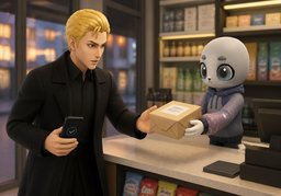 늦게 찾으면 ~ 있어요?のイラスト