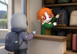 체크아웃 후에도 ~ 맡겨도 돼요?のイラスト