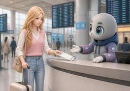 저는 ~ 환승객이에요.のイラスト