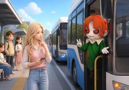 ~ 몇 분 간격으로 운행하나요?のイラスト