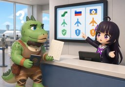 출국·재입국 시 ~에 영향이 있나요?のイラスト